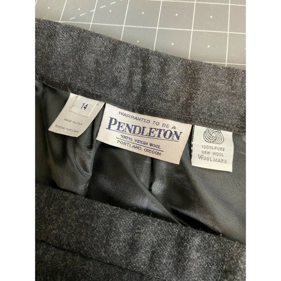 Pendleton Women's Skirt Suite 100% Virgin Wool Gray Skirt & Blazer Sz. 14 B45#2 - Picture 4 of 4